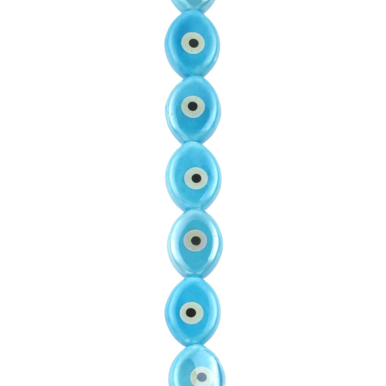 12 Packs: 12 ct. (144 total) Blue Ceramic Evil Eye Beads, 15.5mm by Bead Landing™